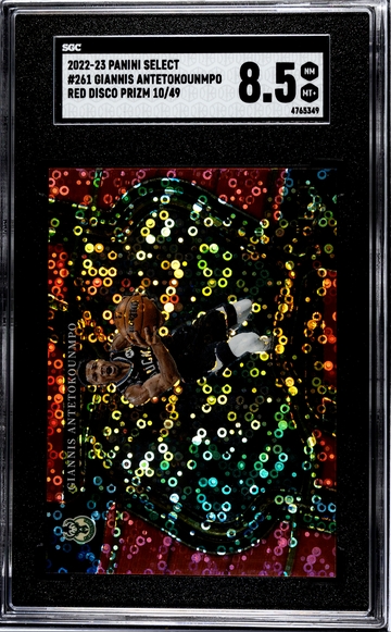 2022-23 Giannis Antetokounmpo Red Disco Prizm 10/49