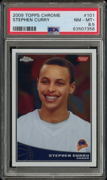 2009 Topps Chrome Steph Curry RC PSA 8.5