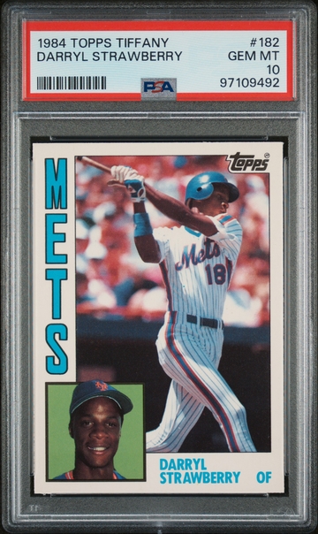 1984 TOPPS TIFFANY #182 DARRYL STRAWBERRY RC ROOKIE GEM MINT PSA 10