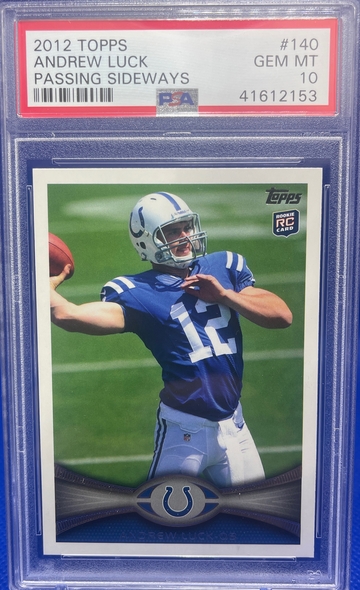 2012 Topps Andrew Luck #140 Passing Sideways PSA 10