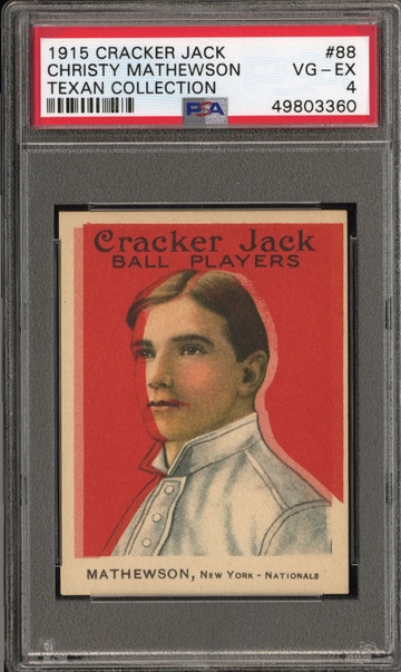 1915 Cracker Jack Christy Mathewson #88 PSA 4