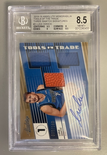 2018-19 Absolute Memorabilia Tools of the Trade Luka Doncic Auto BGS 8.5