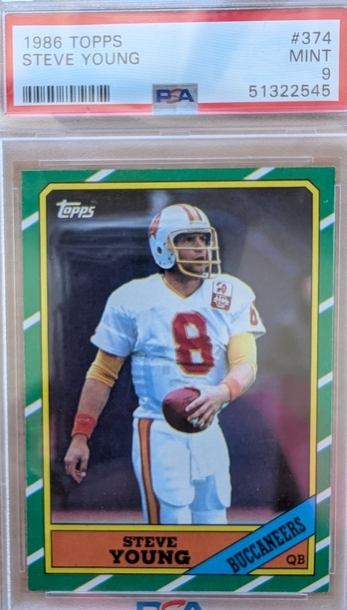1986 Topps Steve Young HoF RC PSA 9 Mint Low Pop!