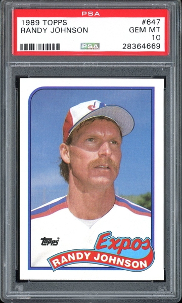 RANDY JOHNSON 1989 TOPPS #647 PSA 10 RC