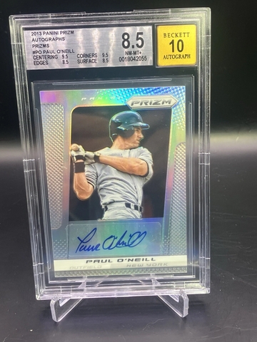 2013 Panini Prizm Paul O'Neill Autographs Prizms #PO BGS 8.5