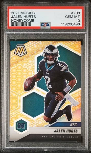 2021 Mosaic #208 Jalen Hurts Honeycomb PSA 10