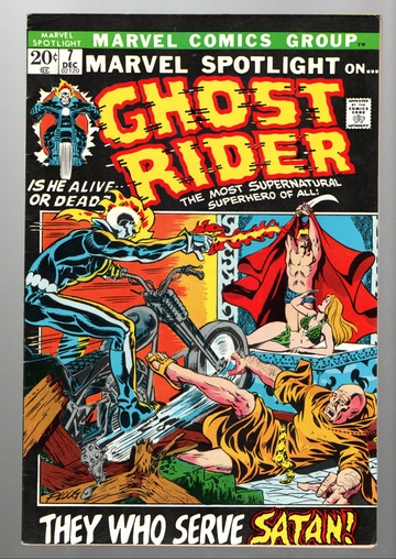 1972 Marvel Spotlight # 7 Fourth Ghost Rider Hi Grade VF+ 