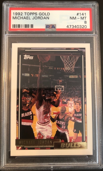 Michael Jordan 1992 Topps Gold PSA 8