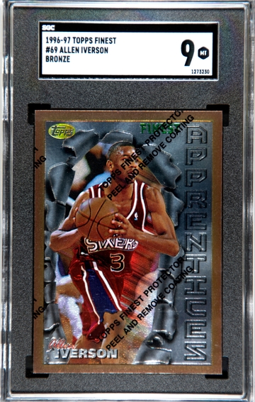 1996-97 Topps Finest Allen Iverson RC #69 SGC 9