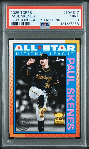 2025 Topps 1990 Topps All-Star Paul Skenes #90AS-17 Pink Parallel PSA 9 POP 1