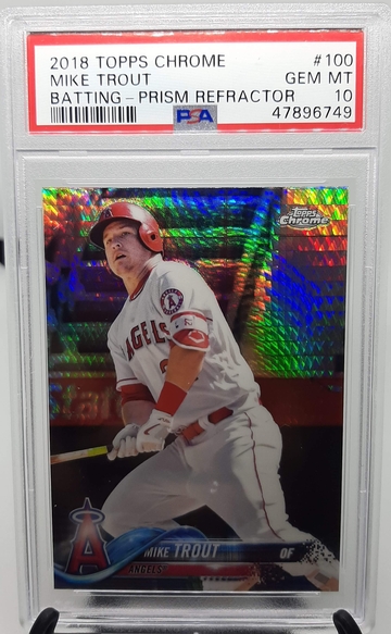 2018 Topps Chrome Mike Trout Prism Refractor PSA 10