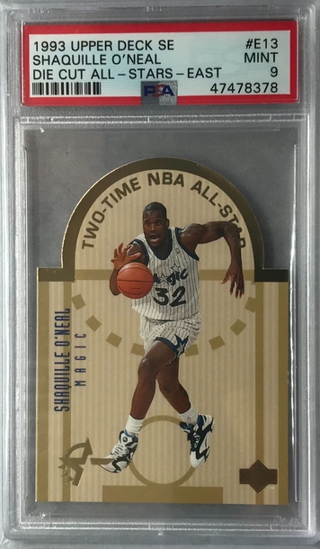 Shaquille O’Neal 1993 Upper Deck SE Die-Cut All-Stars #E13 -PSA 9 Mint