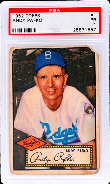 1952 Topps Andy Pafko #1 PSA 1