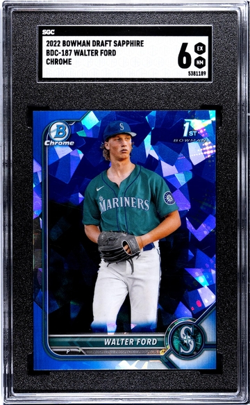 2022 Bowman Draft Sapphire Walter Ford #BDC-187 Chrome SGC 6