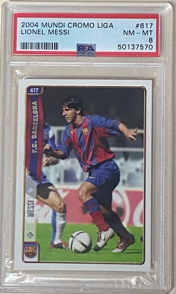 2004 MUNDICROMO RC LEO MESSI PSA 8