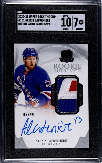 ALEXIS LAFRENIERE 2020-21 The Cup RPA Patch Auto Rc #5/99 SGC 7/10