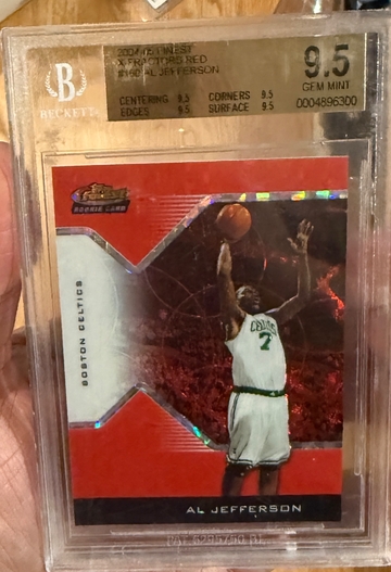 2004 Finest Al Jefferson Rookie Red X-Fractor Refractor /99 BGS 9.5