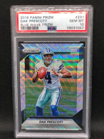 2016 Blue Wave Prizm Dak Prescott /149 PSA 10 