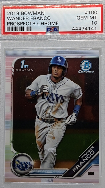 Wander Franco 2019 Bowman Prospects Chrome PSA 10 #100