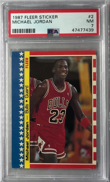 Michael Jordan 1987 Fleer Sticker #2 - PSA 7