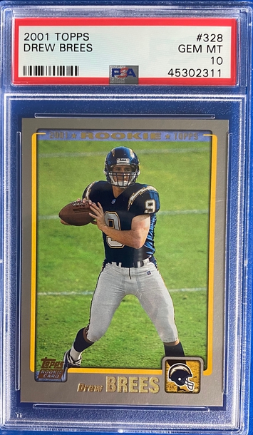 2001 Topps #328 Drew Brees PSA 10 RC