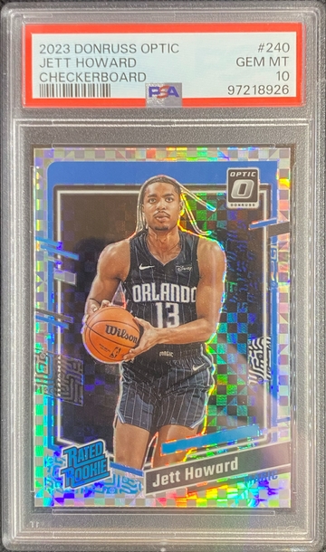 2023-24 Panini Donruss Optic - #240 Jett Howard Rated RC Checkerboard SSP PSA 10