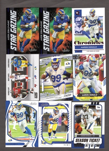 Lot of (14) Aaron Donald Football Cards - Nice Variety Rams