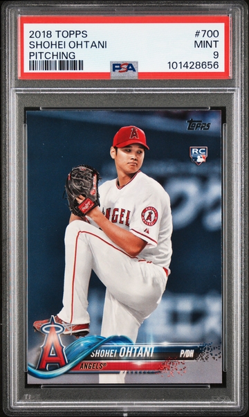 2018 TOPPS SHOHEI OHTANI PITCHING #700 PSA 9 MINT ROOKIE CARD RC LA ANGELS