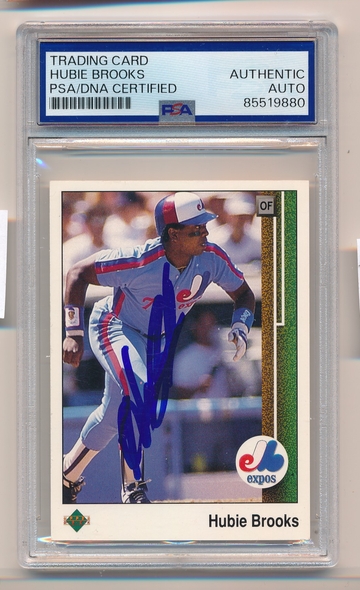 1989 Upper Deck #122 Hubie Brooks Expos Signed Autograph PSA/DNA Very Tough
