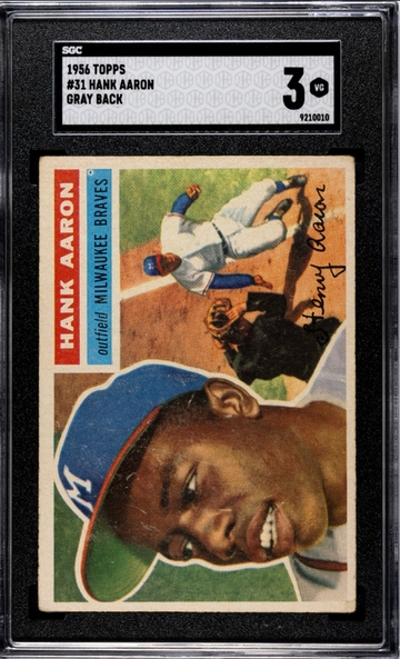 1956 Topps Hank Aaron SGC 3