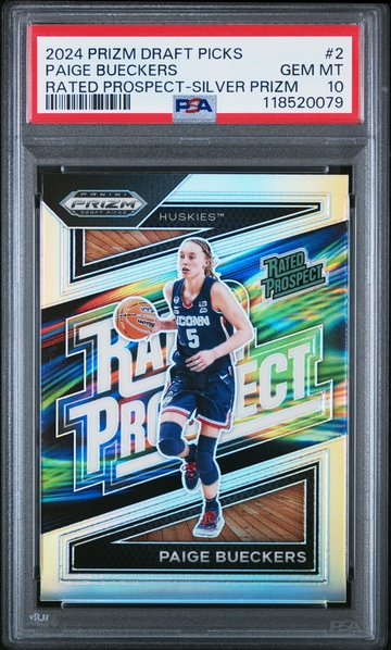 2024 PANINI PRIZM DRAFT PICKS RATED PROSPECT PAIGE BUECKERS SILVER #2 RC PSA 10