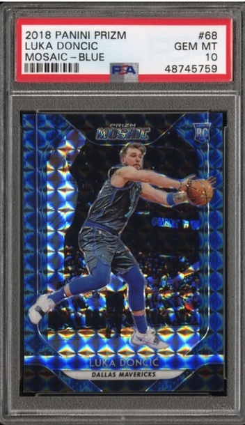 Luka doncic 2018 mosaic blue psa 10