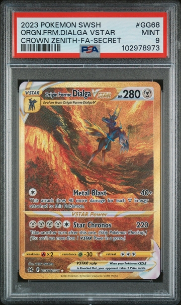 2023 Pokémon SWSH Crown Zenith Origin Forme Dialga VSTAR Full Art #GG68 PSA 9