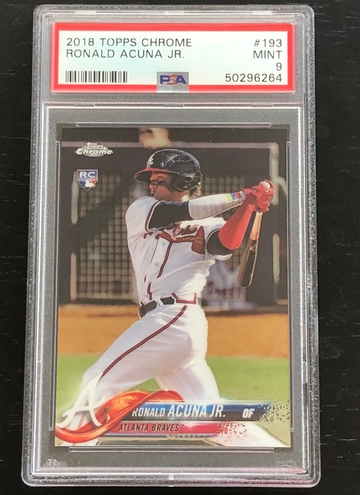 2018 Topps Chrome Ronald Acuna #193 PSA 9
