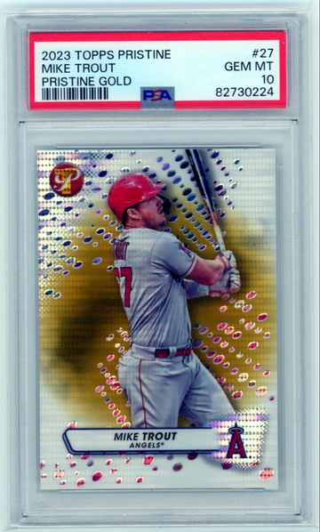 2023 Topps Pristine #27 Mike Trout Pristine Gold PSA 10 GEM MINT!