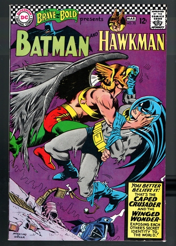 1966 DC Comics Brave & the Bold #70 Batman & Hawkman VF