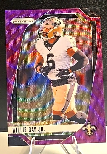Willie Gay Jr 2024 Panini Prizm Purple Wave /99 #208 Saints 