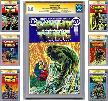 SWAMP THING #1-10 CGC-SS *SIGNED BY CREATORS BERNIE WRIGHTSON & LEN WEIN* 1972 [*Please Note: Issue #2 Not Signed]