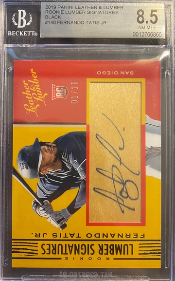 2019 Panini Leather & Lumber Signatures Black /10 Fernando Tatis Jr Rookie Auto