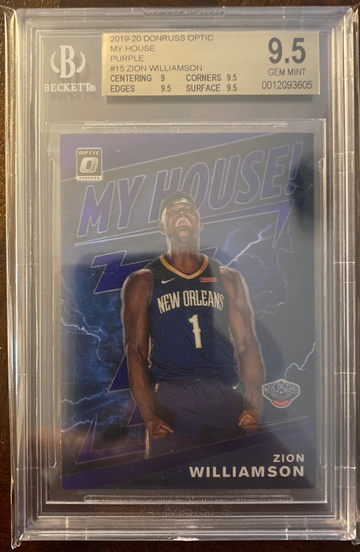 Zion Williamson Optic Purple My House PSA 10