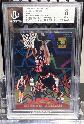 1996 STADIUM CLUB SPECIAL FORCES #SF4 MICHAEL JORDAN BGS 8
