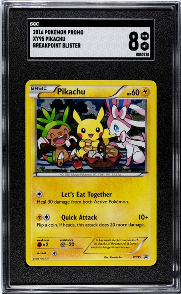2016 Promo #XY95 Pikachu Breakpoint Blister SGC 8