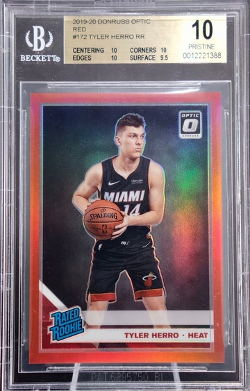 2019 Donruss Optic Red/99 Tyler Herro Rookie BGS 10 PRISTINE 