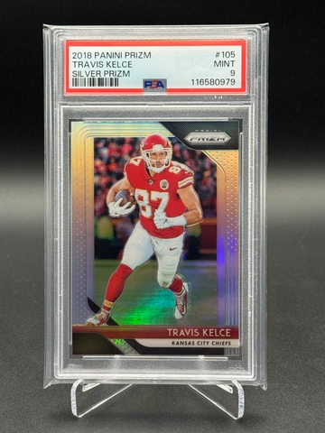 Travis Kelce 2018 Prizm Silver PSA 9
