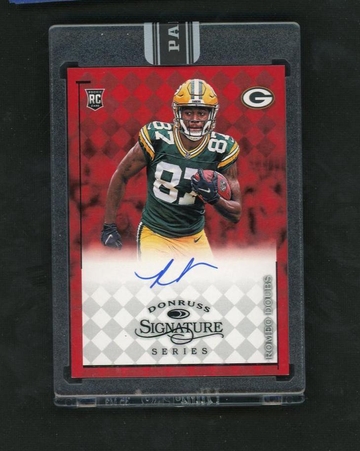 2022 Panini Donruss DS38 Romeo Doubs Signature Series Rookie /25 Green Bay Packers Auto