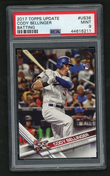 2017 Topps Update US38 Cody Bellinger Update Series PSA 9 Mint Los Angeles Dodgers