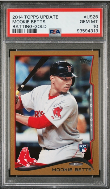 2014 Topps Update Mookie Betts Gold /2014 PSA 10