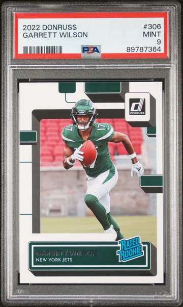 2022 Donruss #306 Garrett Wilson Rated Rookie PSA 9