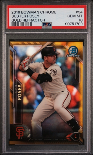 2016 Bowman Chrome Buster Posey Gold /50 PSA 10