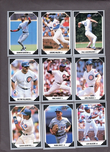 1991 Leaf Chicago Cubs Team Set 21 Cards Maddux Dawson Sandberg